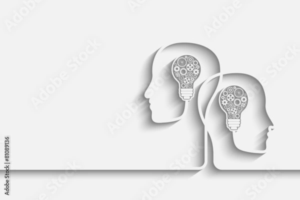 Obraz Head with bulb