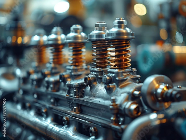 Obraz closeup of the engine head