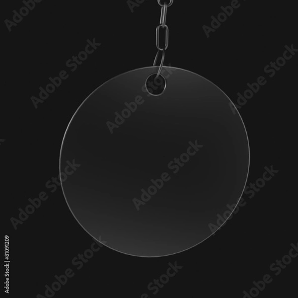 Obraz Empty medal from metal on chain