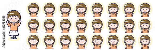 Fototapeta ミニ_表情_女子学生02_01