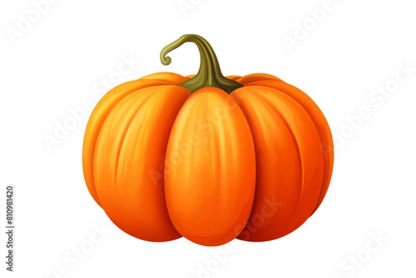 Obraz A cartoon pumpkin on transparent background