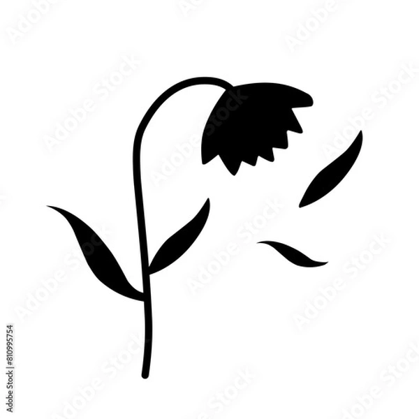 Obraz wilted flower icon