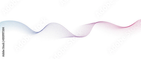 Obraz abstract wavy lines background element. Suitable for AI, tech, network, science, digital technology theme 