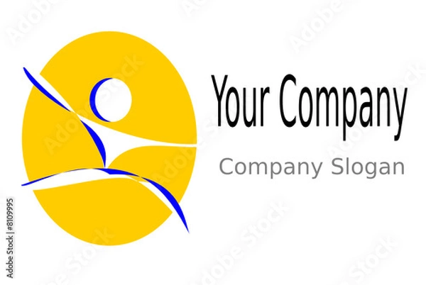 Obraz logo Physiotherapie gelb blau