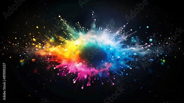 Obraz abstract splatter colorful background