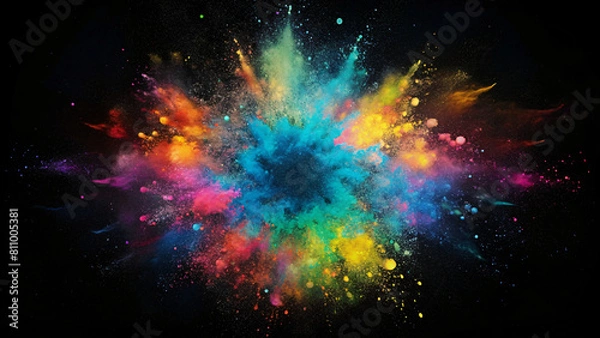 Obraz abstract splatter colorful background
