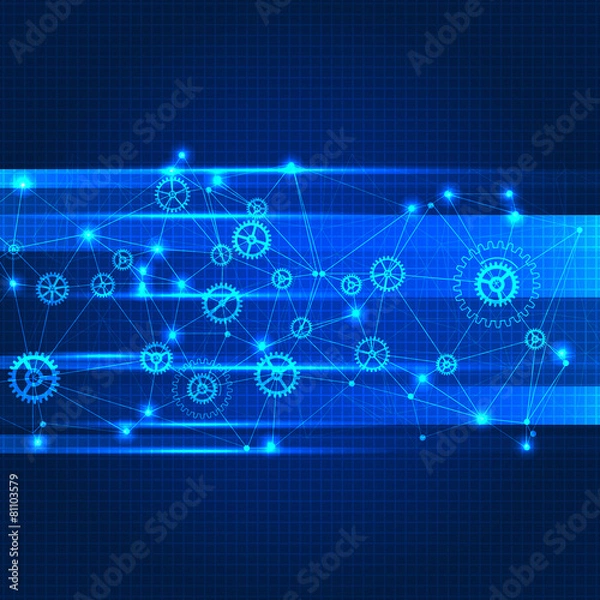 Fototapeta Network color technology communication background.
