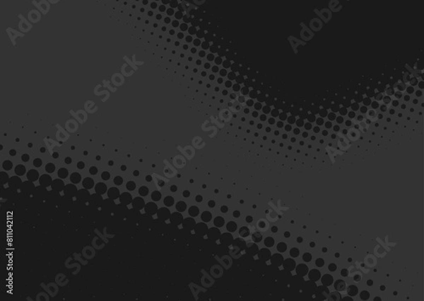 Fototapeta dark grey pop art comic background lightning blast halftone dots