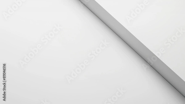 Obraz Abstract 3D gray diagonal lines on white monotone background.