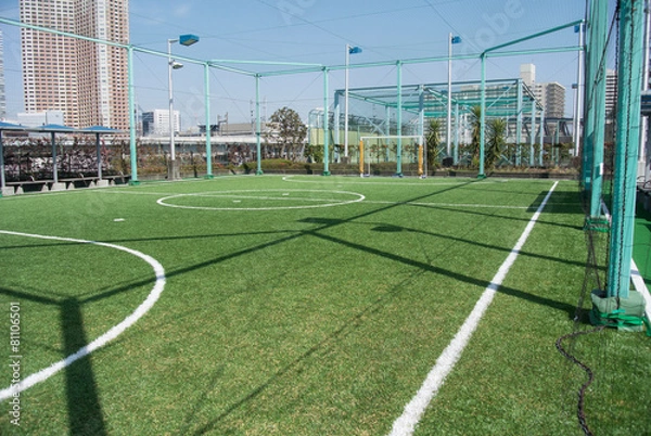 Obraz 人工芝の屋外フットサルコート