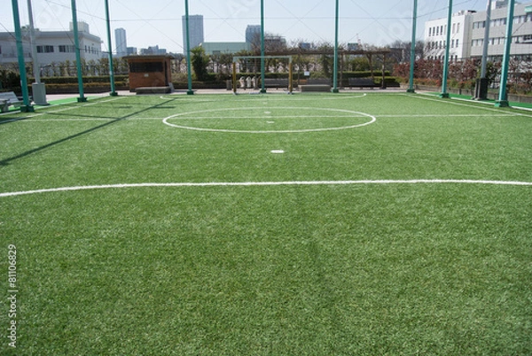 Obraz 人工芝の屋外フットサルコート