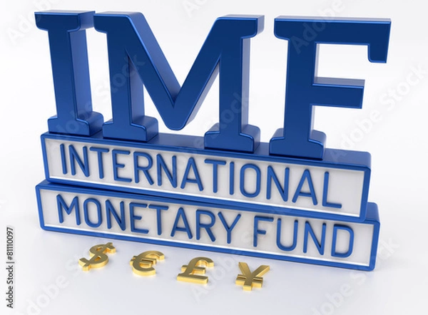 Fototapeta IMF - International Monetary Fund, World Bank - 3D Render