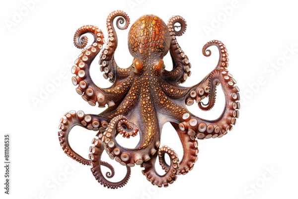 Obraz Octopus grip isolated on transparent background