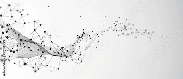 Fototapeta Abstract Network Visualization of Data Points and Connections.
