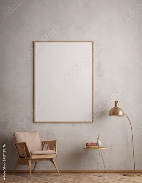Fototapeta Minimalist Mockup Frame in Modern Apartment