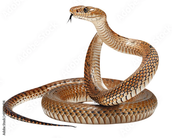 Fototapeta snake on white isolate background