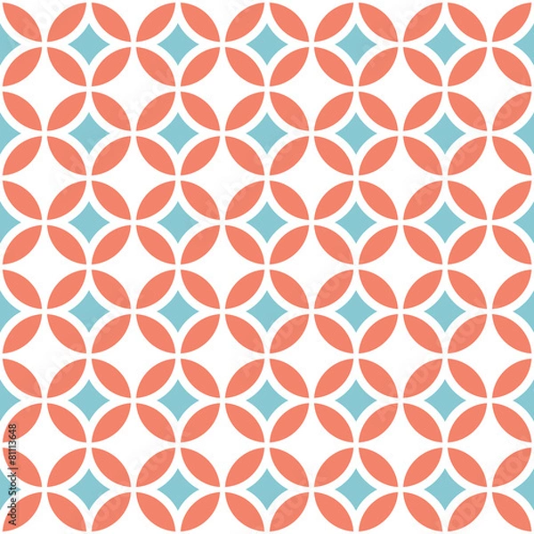 Fototapeta Retro italian style geometric seamless pattern
