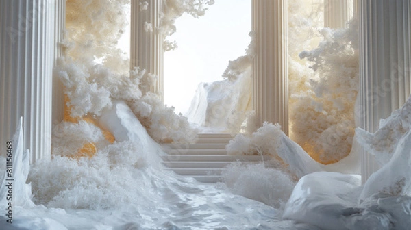 Fototapeta Ethereal Cloud Palace: A Vision of Serenity