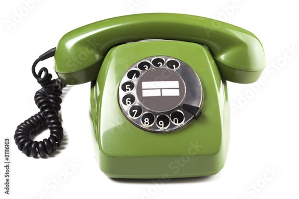 Obraz Vintage green telephone