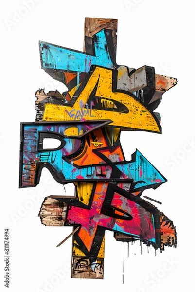 Fototapeta Abstract Graffiti Art with Vivid Colors and Dynamic Shapes
Contemporary Urban Artwork in Bold Colors and Fluid Lines
Expressionist Street Art with Red, Yellow, and Blue Splatters
