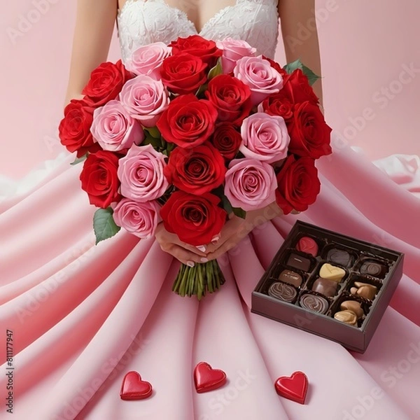 Obraz bride holding bouquet