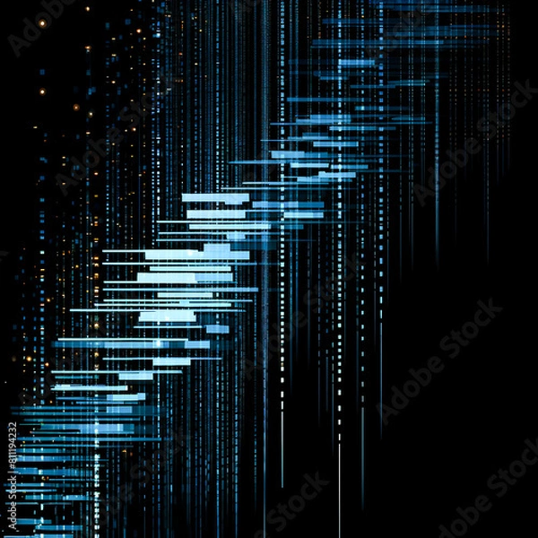 Fototapeta background with lots spots, abstract technology background, abstract light background, abstract binary code,  
