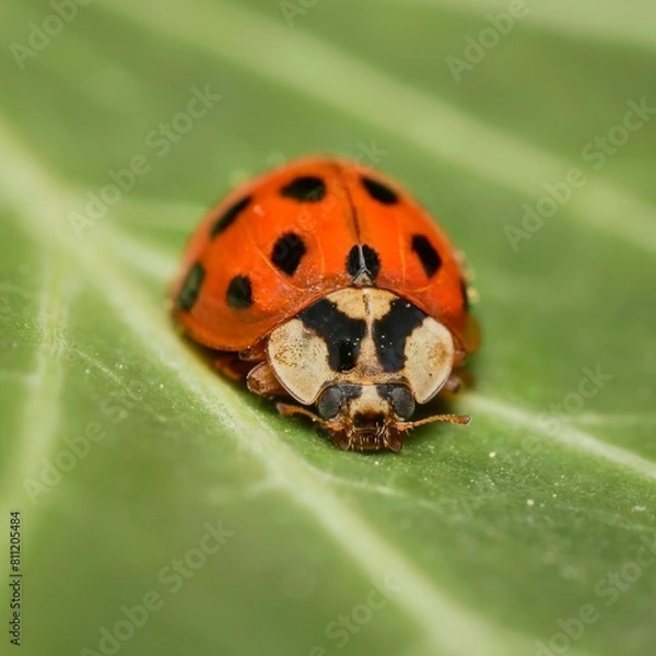Obraz Eastern ladybug on a leaf