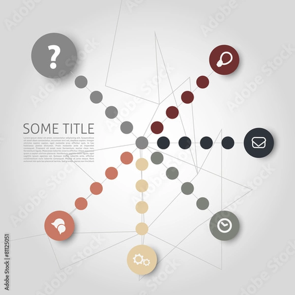 Fototapeta Vector infographics elements - points, graphic for business desi