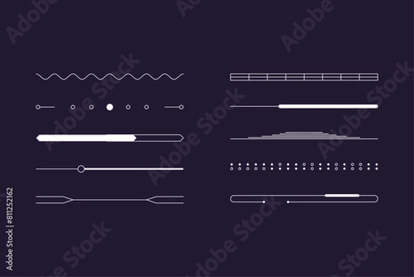 Fototapeta Frame Lines Abstract Geometric Vector universal Shapes Y2K style modern design, brutalist Icons, basic figures in retro futuristic assets, symbols and objects for logo, posters, banners, stickers