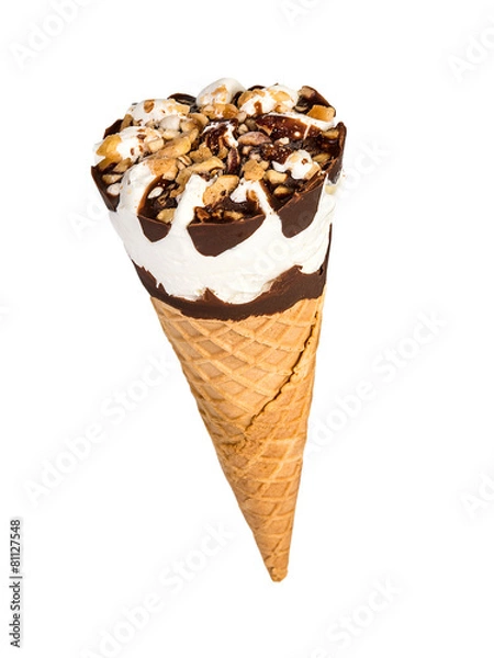 Fototapeta Squisito Gelato Cornetto alla Panna