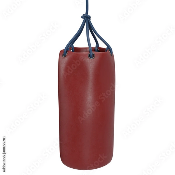 Obraz red boxing bag, punching bag icon