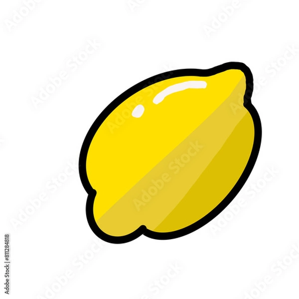 Obraz lemon isolated on white