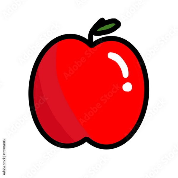 Obraz red apple illustration