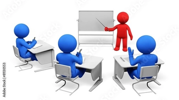 Fototapeta Training. 3D. Group study