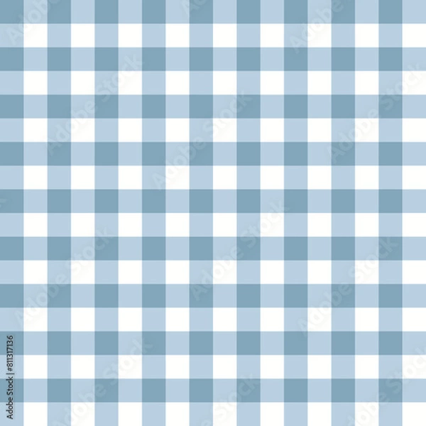 Fototapeta Blue checkered pattern seamless. Vector background