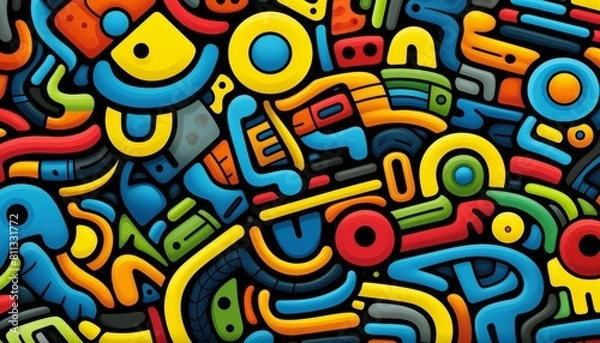 Fototapeta Abstract colorful children background for design, print