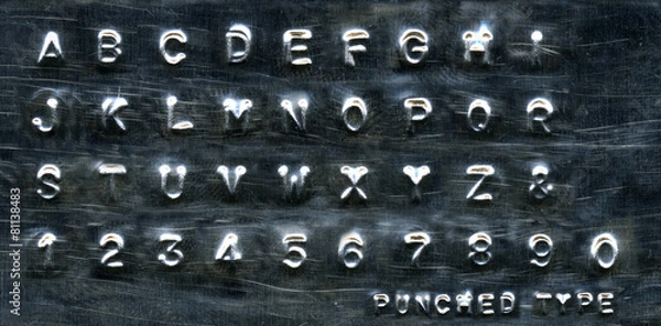 Obraz Punched raised type