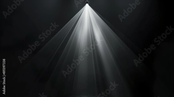 Fototapeta Light effect with beams on isolated setting and background