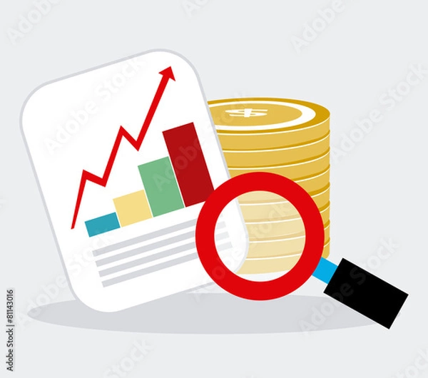 Obraz Financial Vector Design Illustration