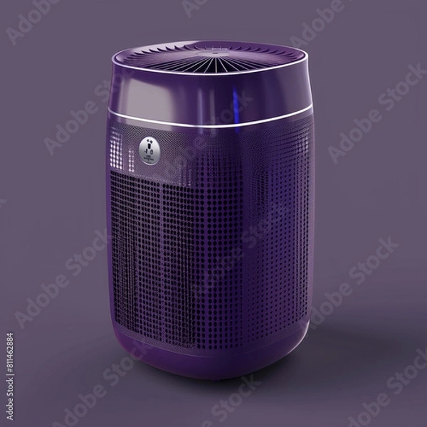Fototapeta Deep Plum Feature-Rich Air Purifier Mockup: Advanced Features in a Striking Design