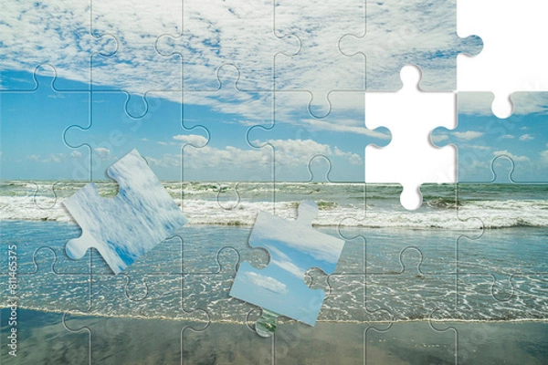 Obraz サーフ　ビーチ　ジグソーパズル　イメージ素材
