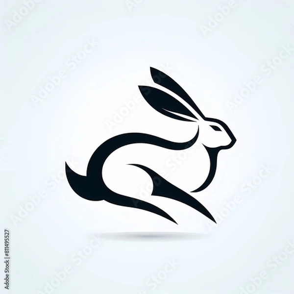 Fototapeta rabbit logo illustration