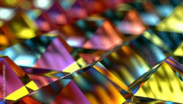 Obraz レインボー　宝石　綺麗な　反射