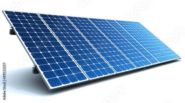 Fototapeta solar panels or solar cells for health clean energy and environment isolated