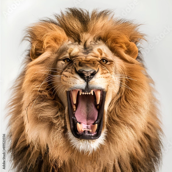 Obraz lion head isolated on white
