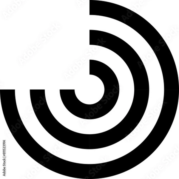 Fototapeta icon layer circle high quality black style pixel perfect