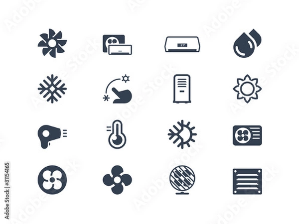 Obraz Ikony klimatyzacji