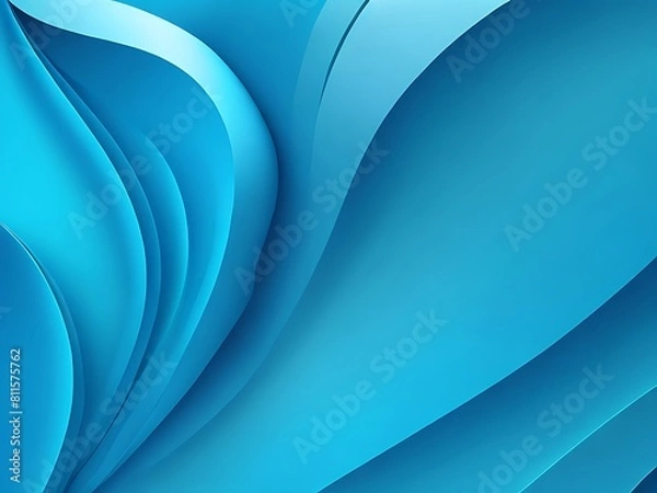 Fototapeta blue cyan wave gradient abstract background