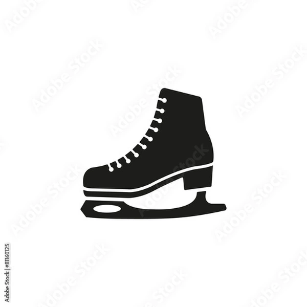 Obraz The skates icon. Figure Skates symbol. Flat