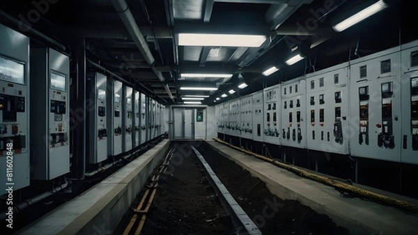 Obraz underground electrical power system, underground technology